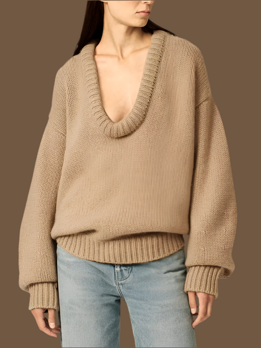 Knitted Sweater with o hals™