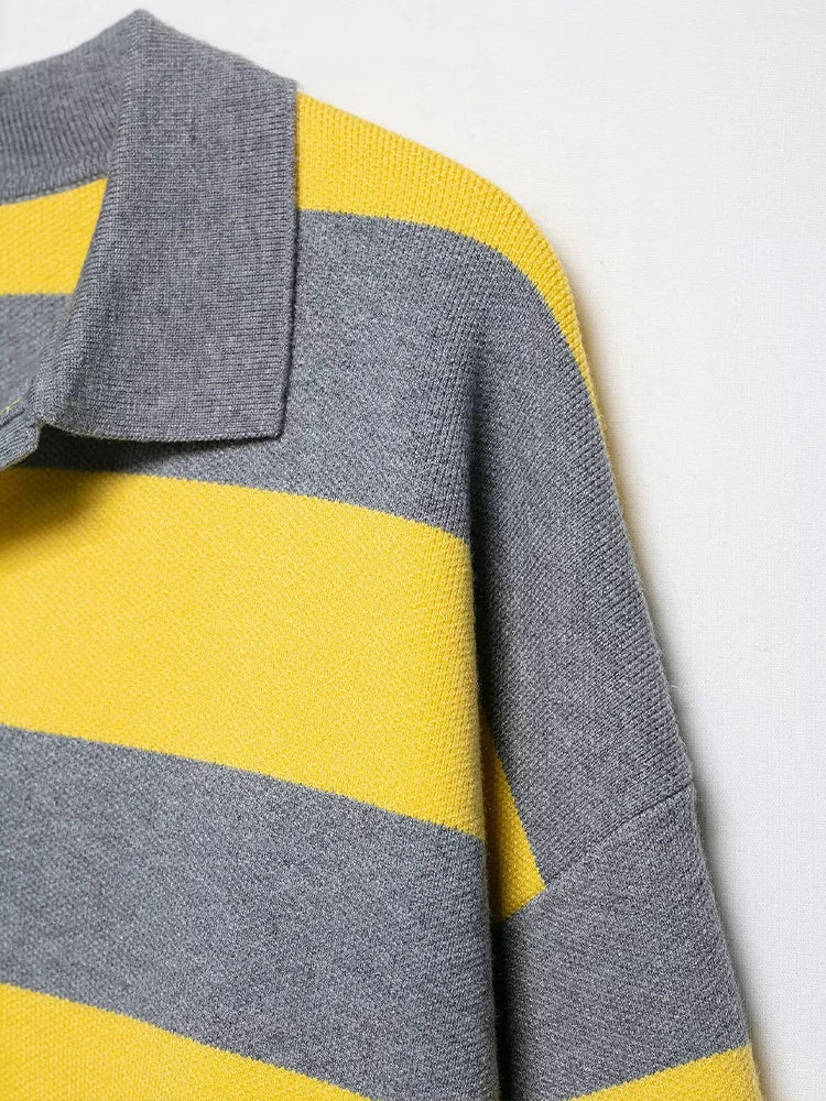 The Evieva Striped POLO Sweater™